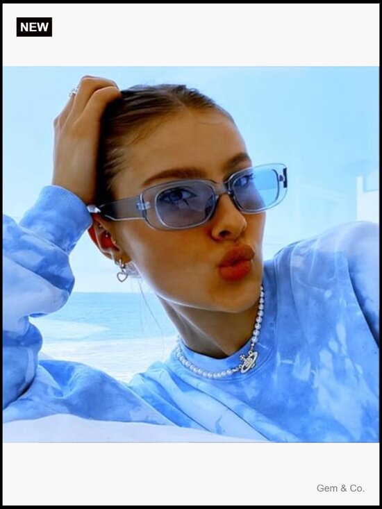 10 Pack Retro Rectangle Sunglasses UV400 Protection Unisex Adult main image 7